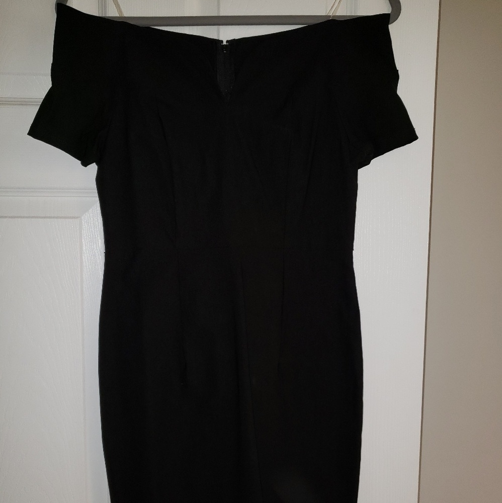 Off the shoulder black dress